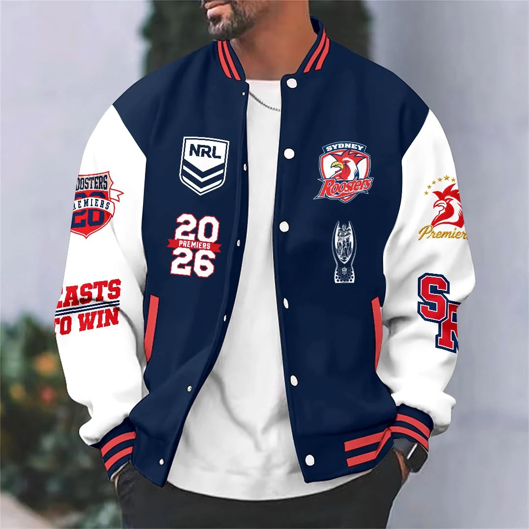 Sydney Roosters 2026 Premiers Varsity Jacket – HOATT21444