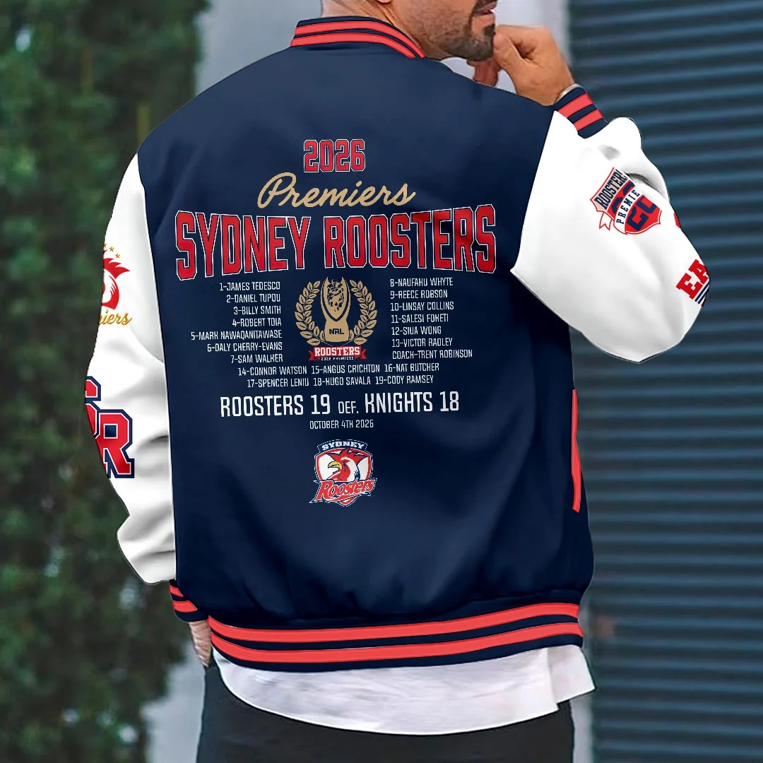 Sydney Roosters 2026 Premiers Varsity Jacket – HOATT21444