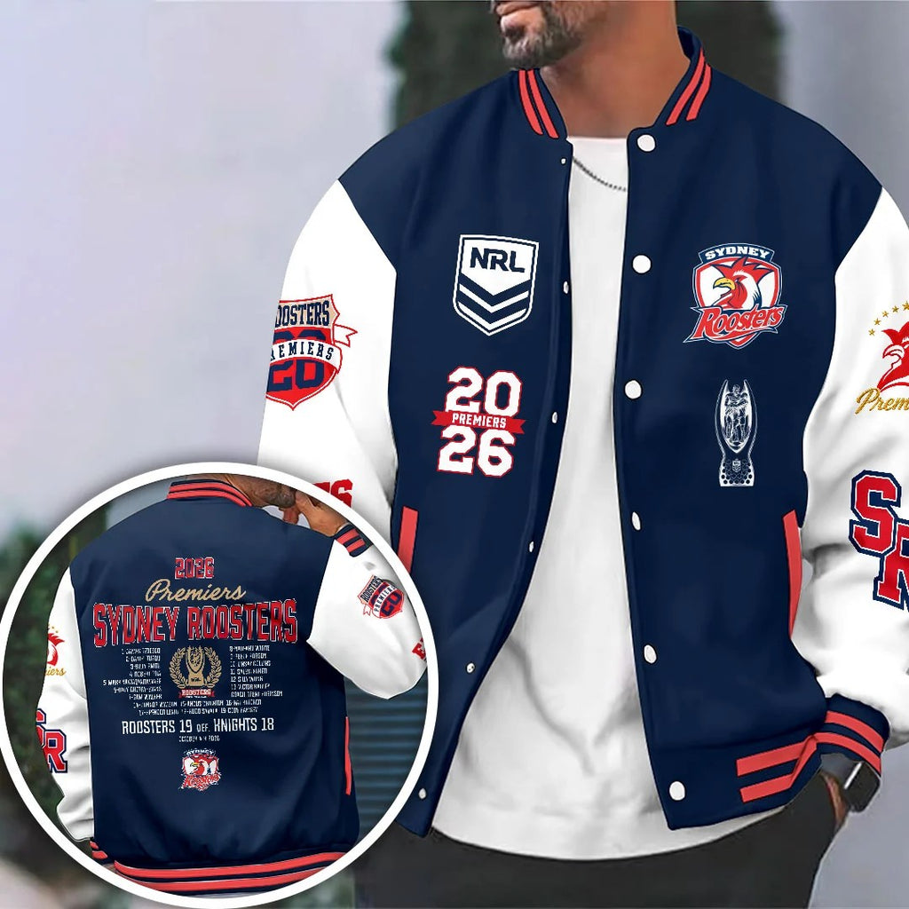 Sydney Roosters 2026 Premiers Varsity Jacket – HOATT21444