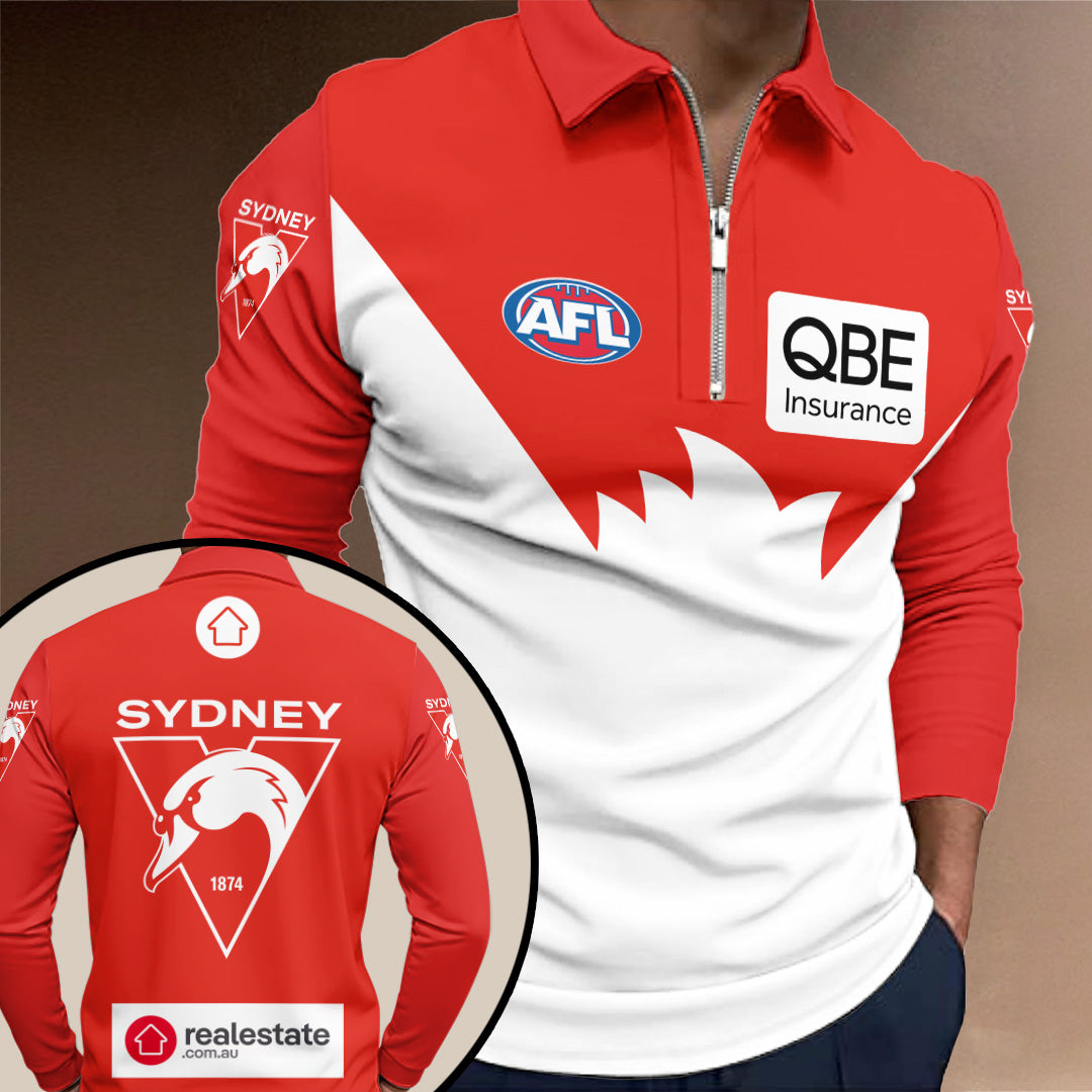 Sydney Swans FC Zip Polo Shirt – TANTN24935
