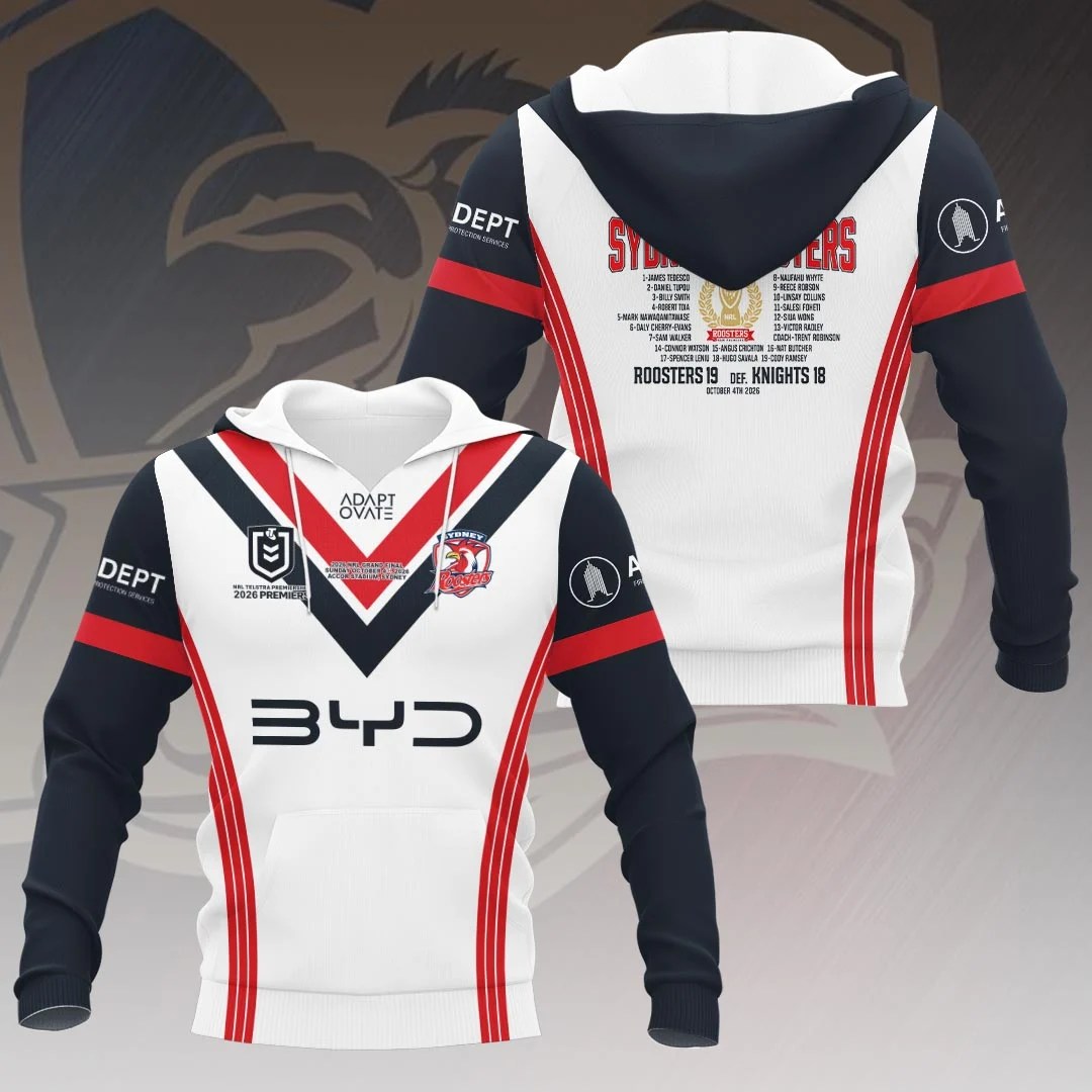 Sydney Roosters 2026 Premiers 3D Apparel – HOATT21468