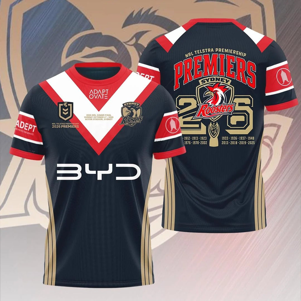 Sydney Roosters 2026 Premiers 3D Apparel – HOATT21446
