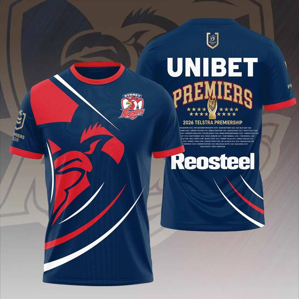 Sydney Roosters 2026 Premiers 3D Apparel – HOATT21450