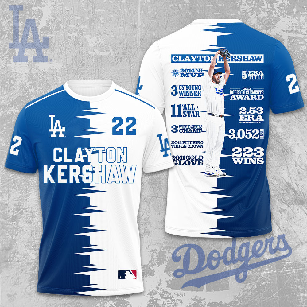 Los Angeles Dodgers x Clayton Kershaw 3D Apparel – TMTHU1899