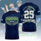Seattle Seahawks 2025 NFC Champions 3D Apparel – TMTHU3478