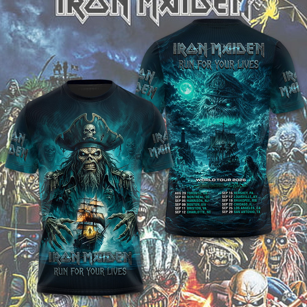 Iron Maiden 2026 World Tour 3D Apparel – TMTHU7893