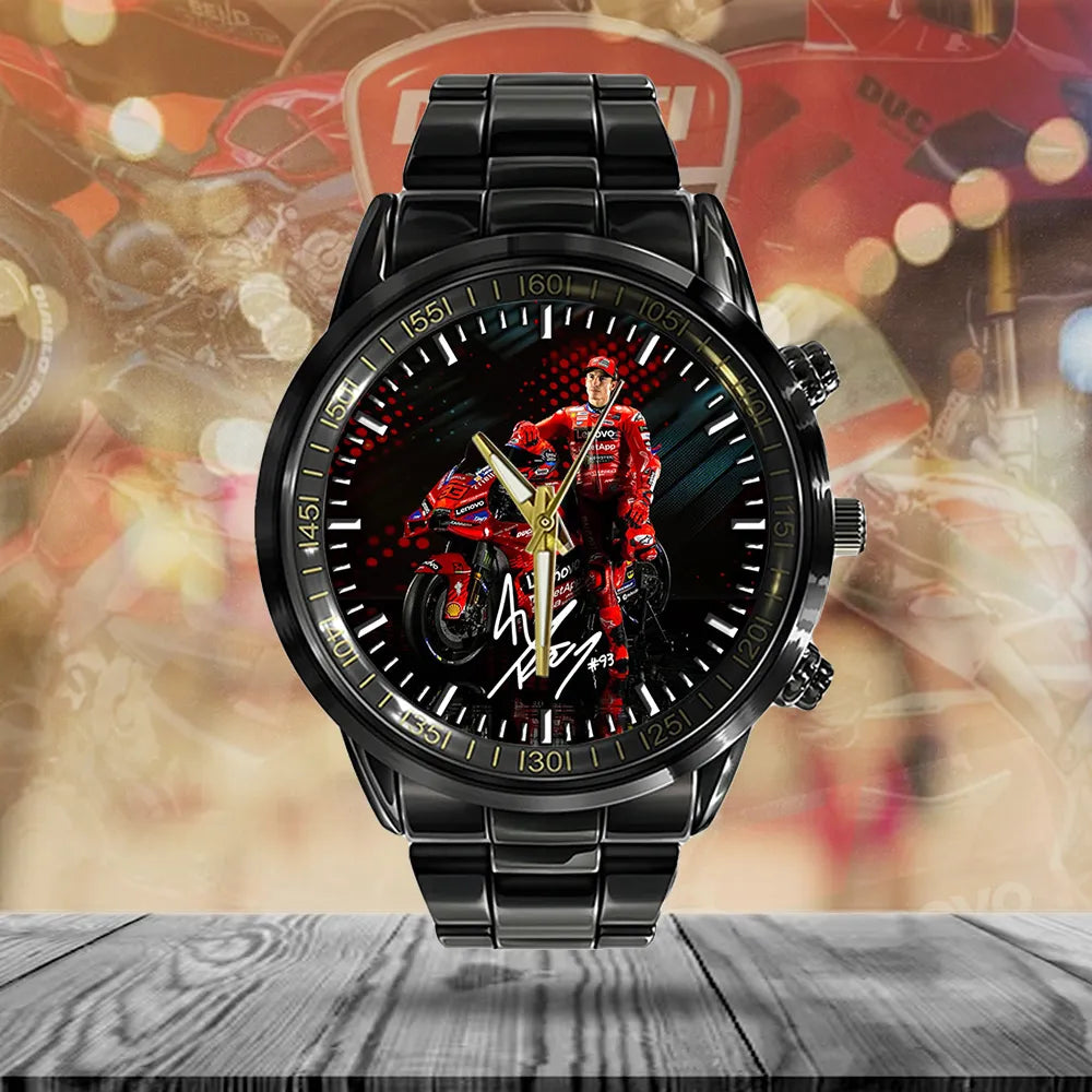 Ducati Lenovo Team x Marc Márquez Black Stainless Steel Watch – TANTN 11763