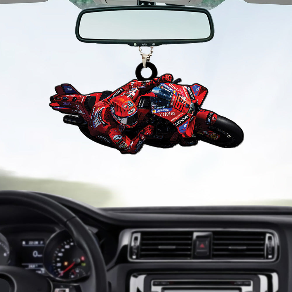 Ducati Lenovo Team x Marc Marquez Custom Shape 2-sided Acrylic Car Ornament – TANTN 11811