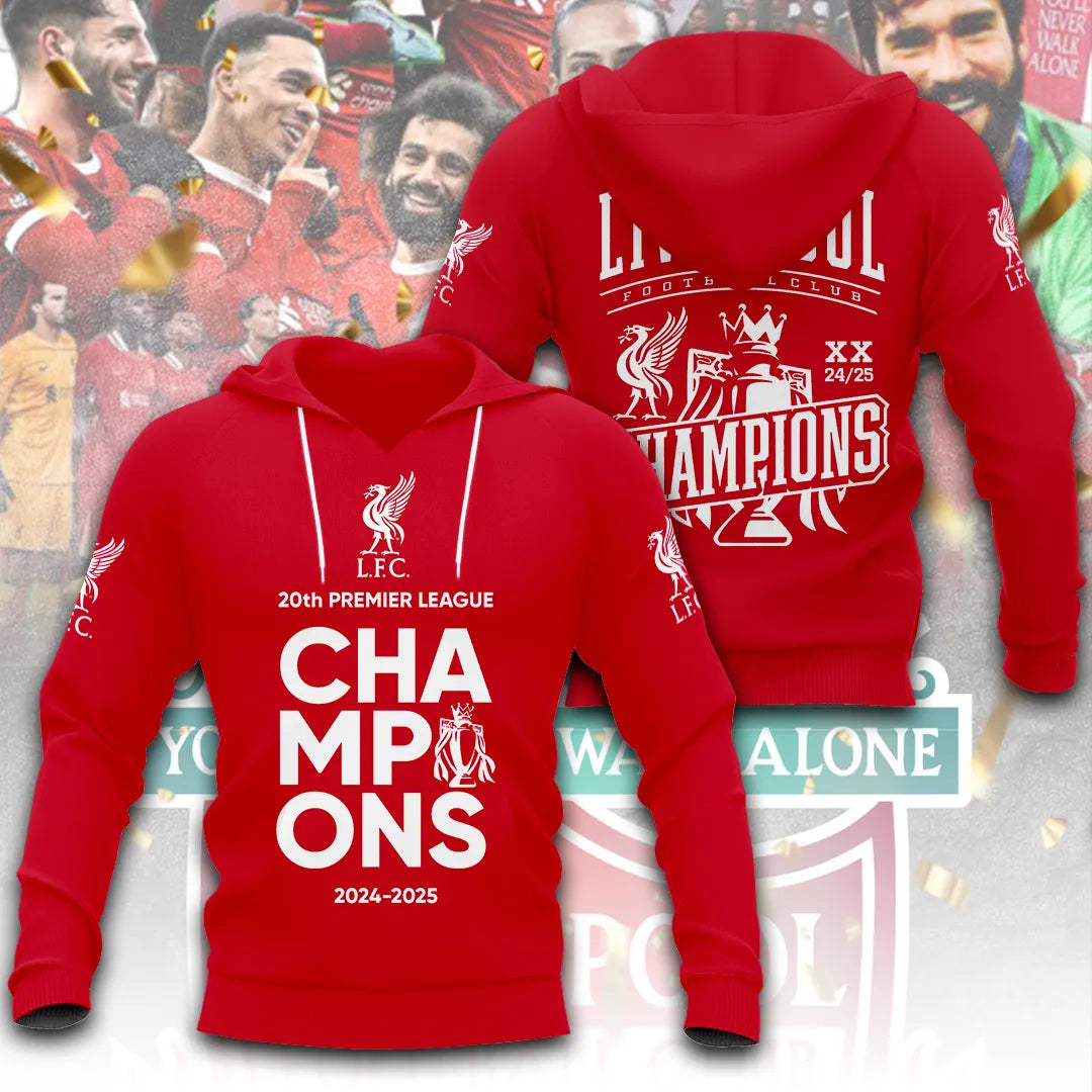 Liverpool FC 2024/25 Premier League Champions 3D Apparel – TANTN 12235