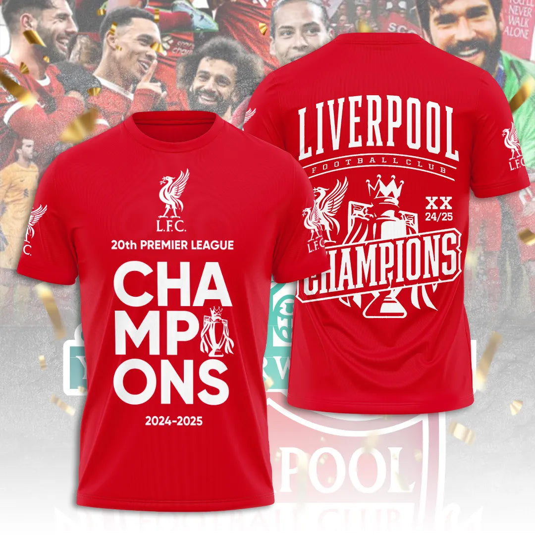 Liverpool FC 2024/25 Premier League Champions 3D Apparel – TANTN 12235