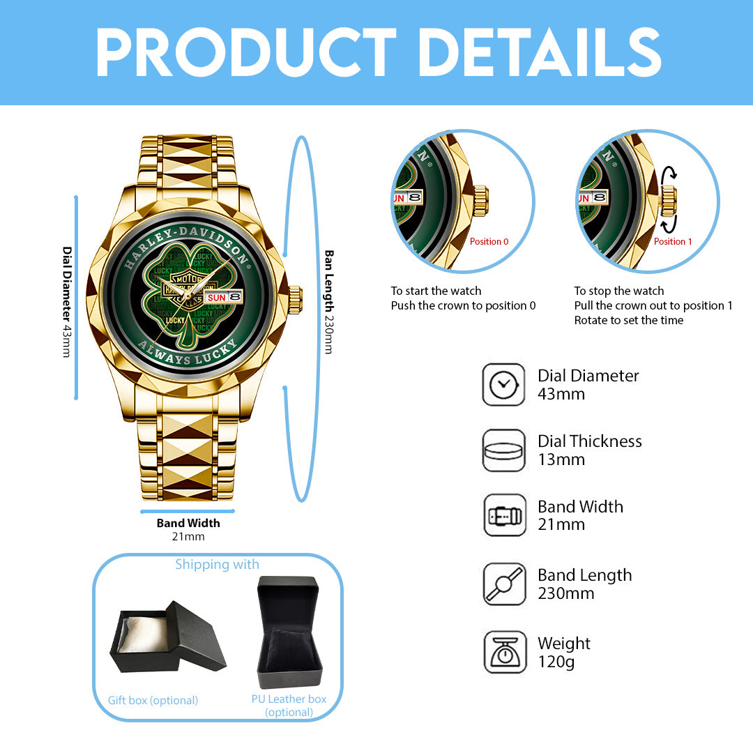 Harley Davidson Alloy Luxury Quartz Watch – TANTN 13937