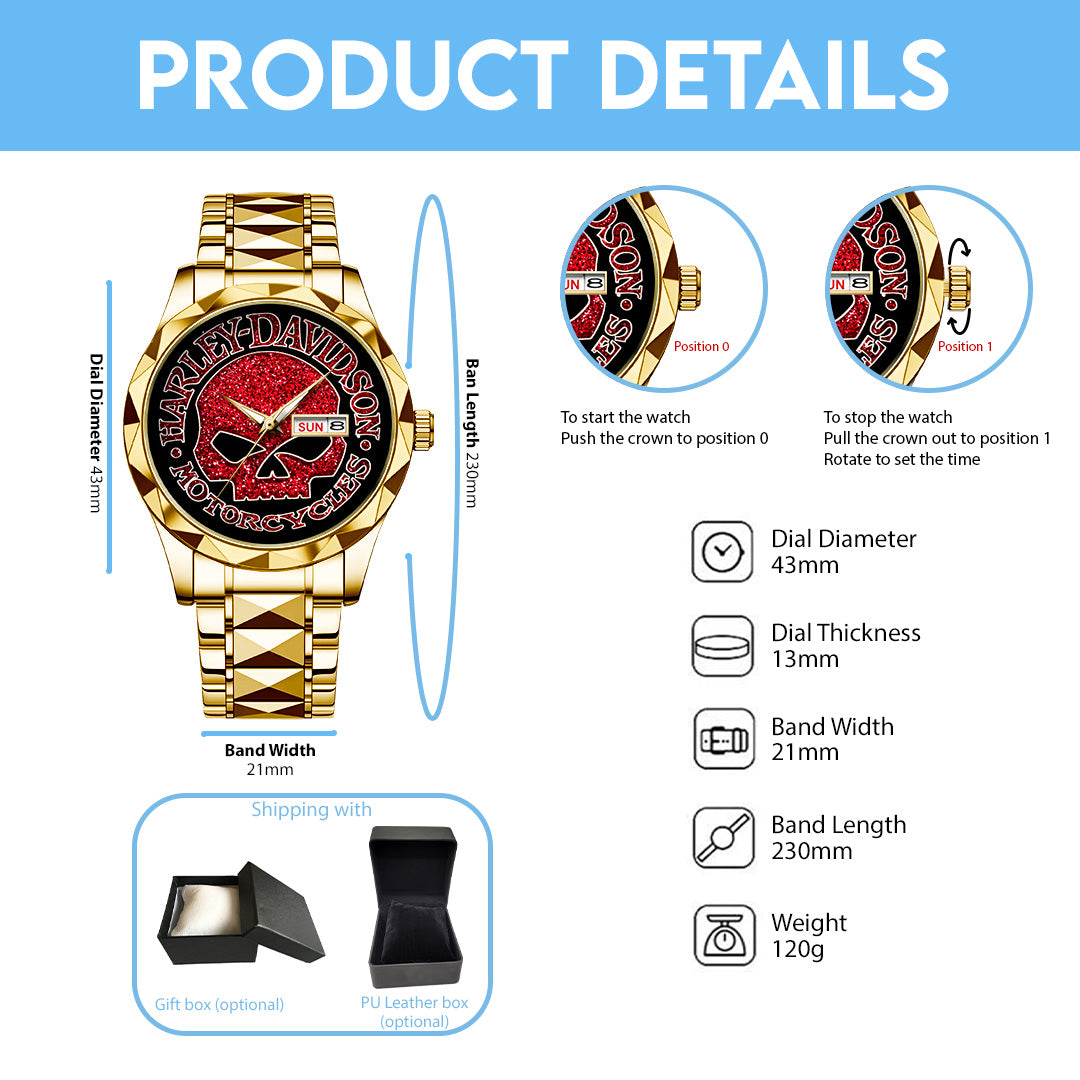 Harley Davidson Alloy Luxury Quartz Watch – TANTN 13939