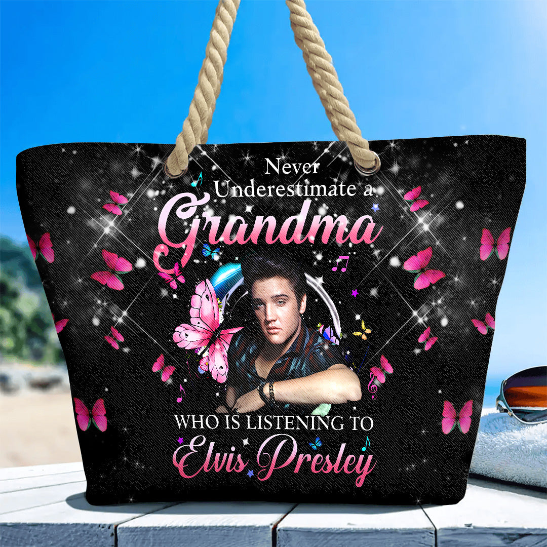 Elvis Presley Hemp Rope Tote Bag – TANTN 14292
