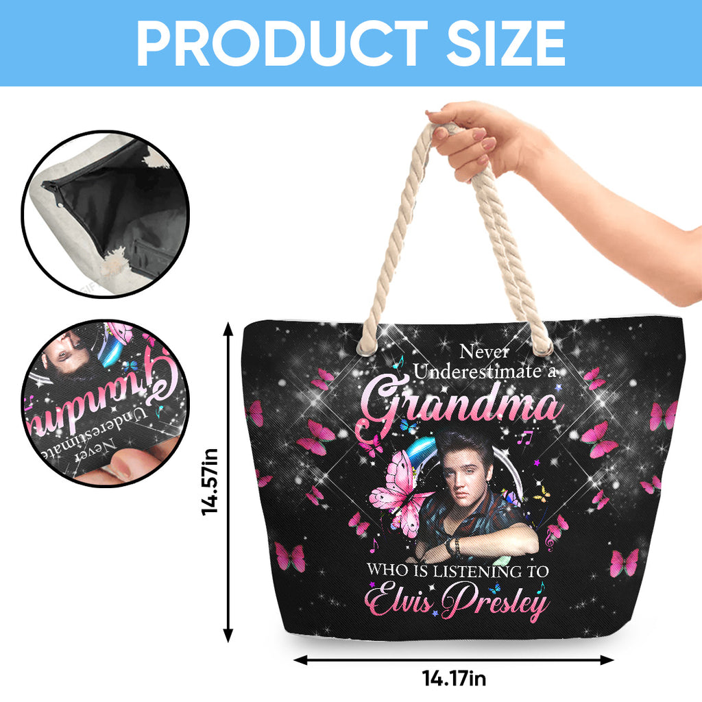 Elvis Presley Hemp Rope Tote Bag – TANTN 14292