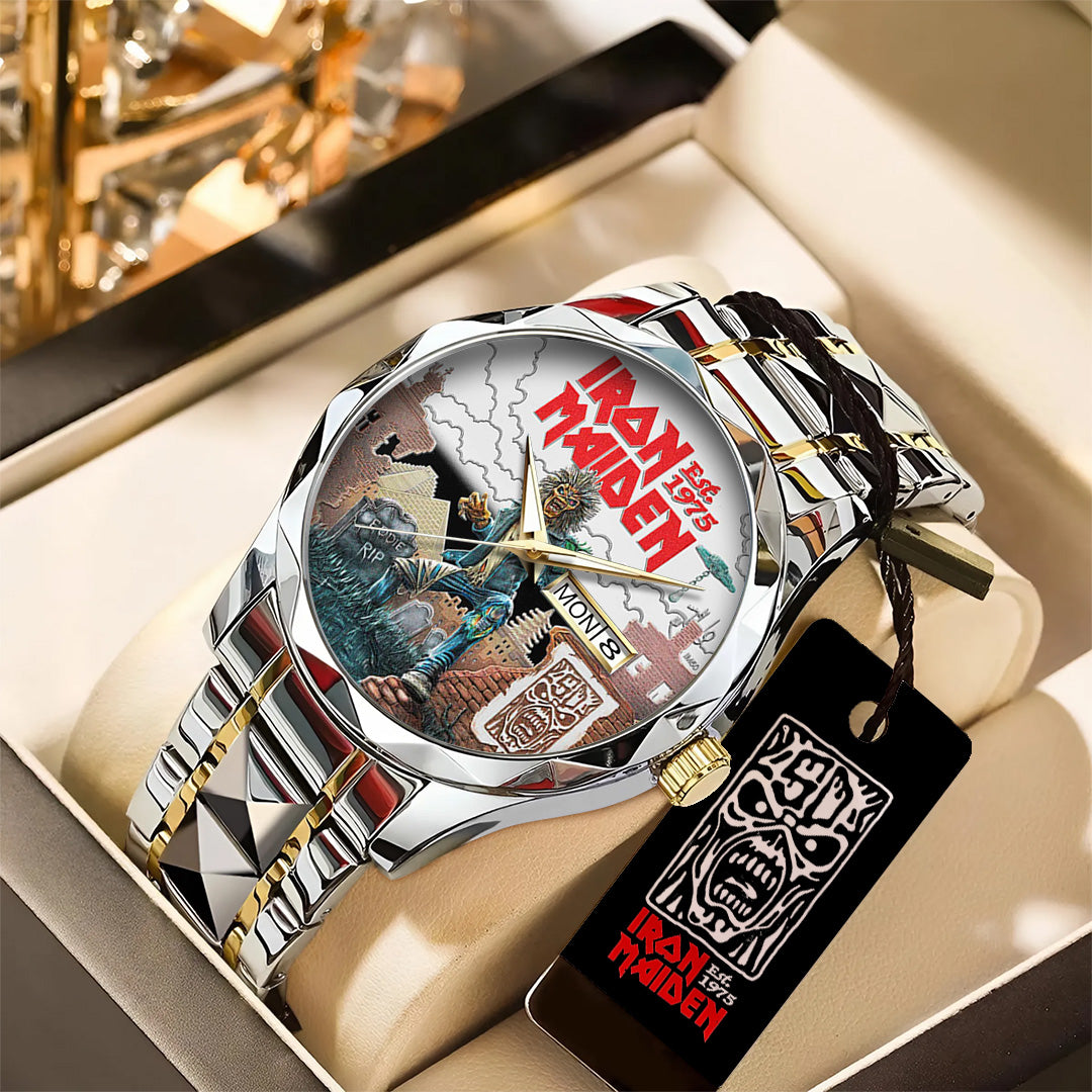 Iron Maiden Alloy Luxury Quartz Watch – TANTN 14333