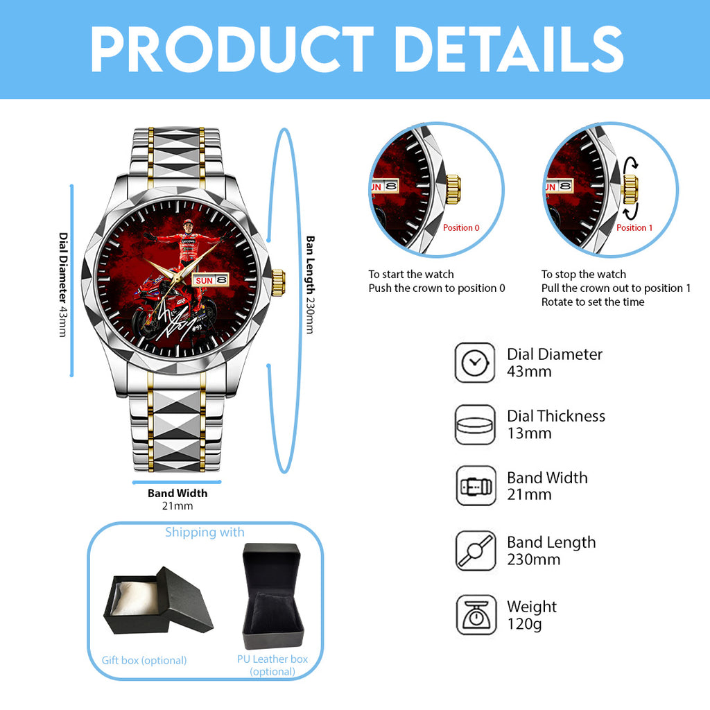 Ducati Lenovo Team x Marc Márquez Alloy Luxury Quartz Watch – TANTN 14509