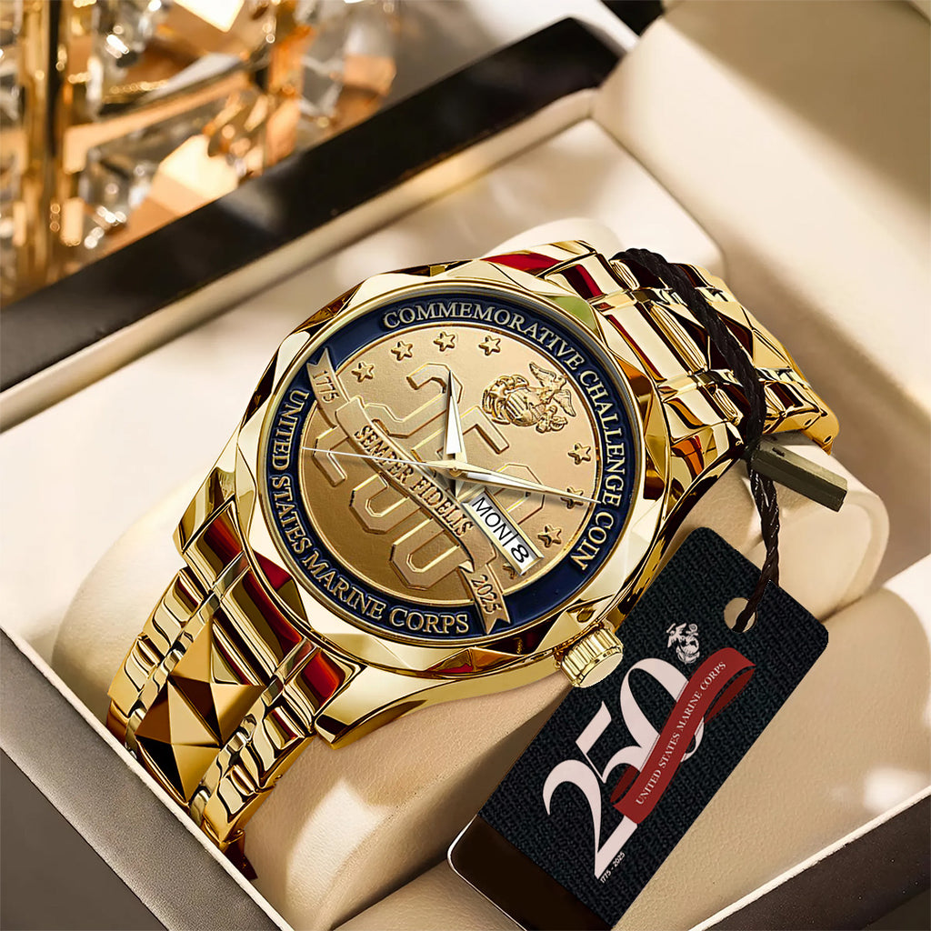 US Marine Corps Alloy Luxury Quartz Watch – TANTN 14617