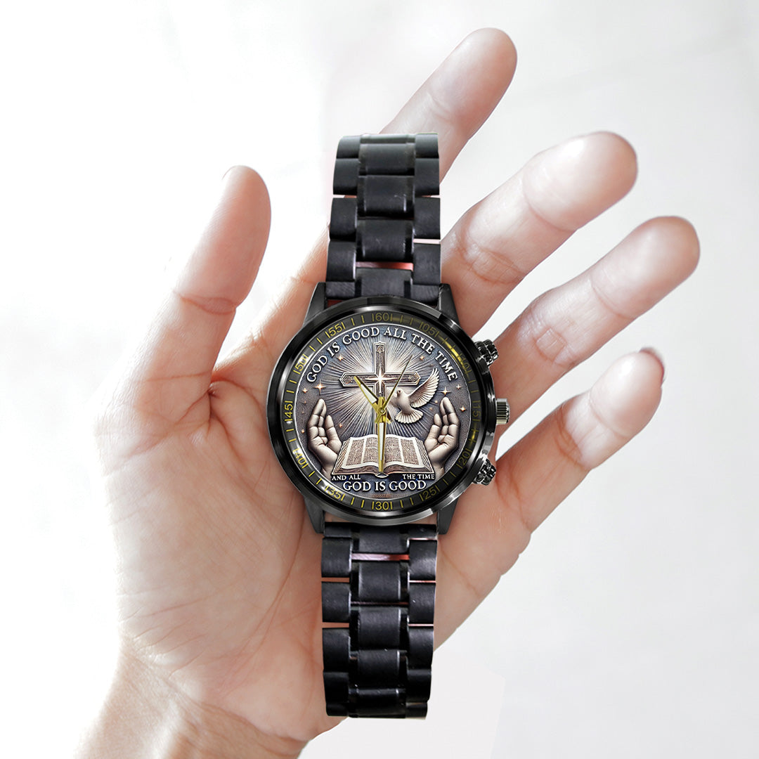 God Is Good Black Stainless Steel Watch – TANTN14721