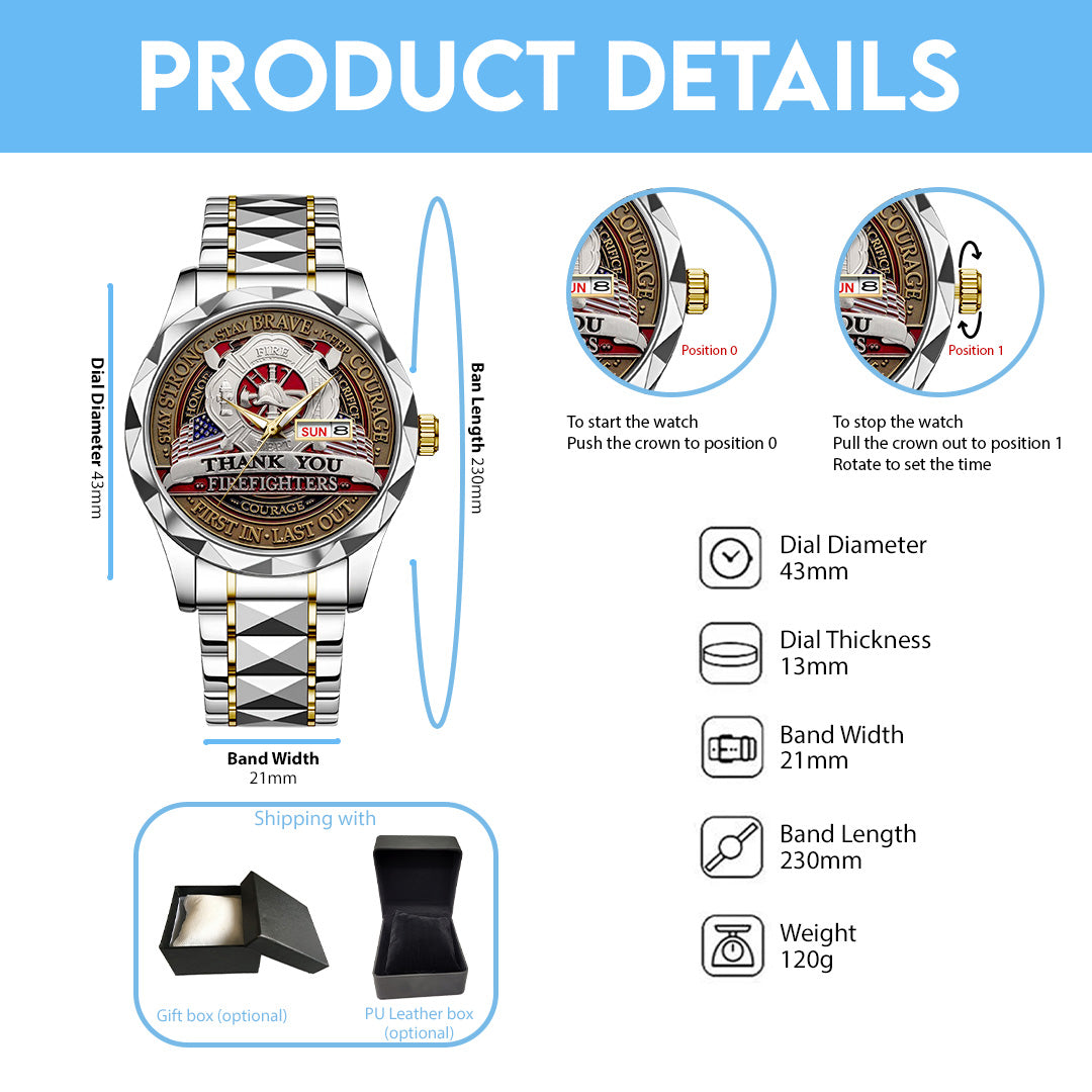 Firefighter Alloy Luxury Quartz Watch – TANTN 14869