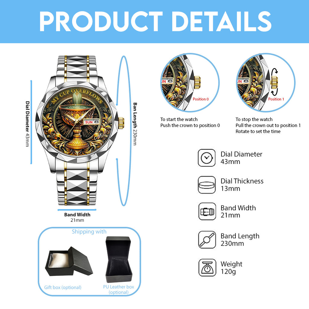 My Cup Overflows Alloy Luxury Quartz Watch – TANTN 14896