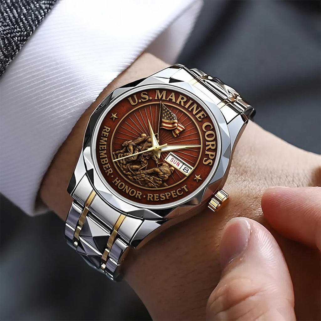 US Marine Corps Alloy Luxury Quartz Watch – TANTN 14954