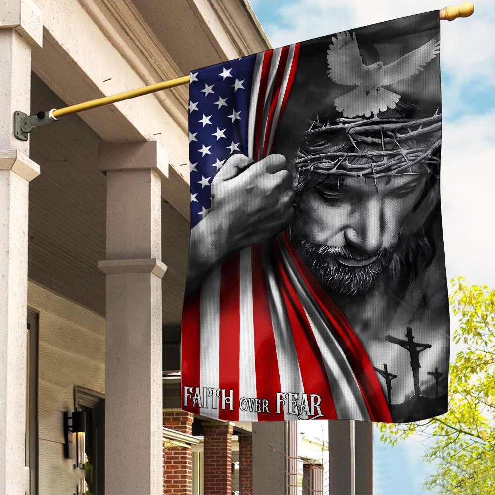 Faith Over Fear Double-side Garden Flag – TANTN 14996