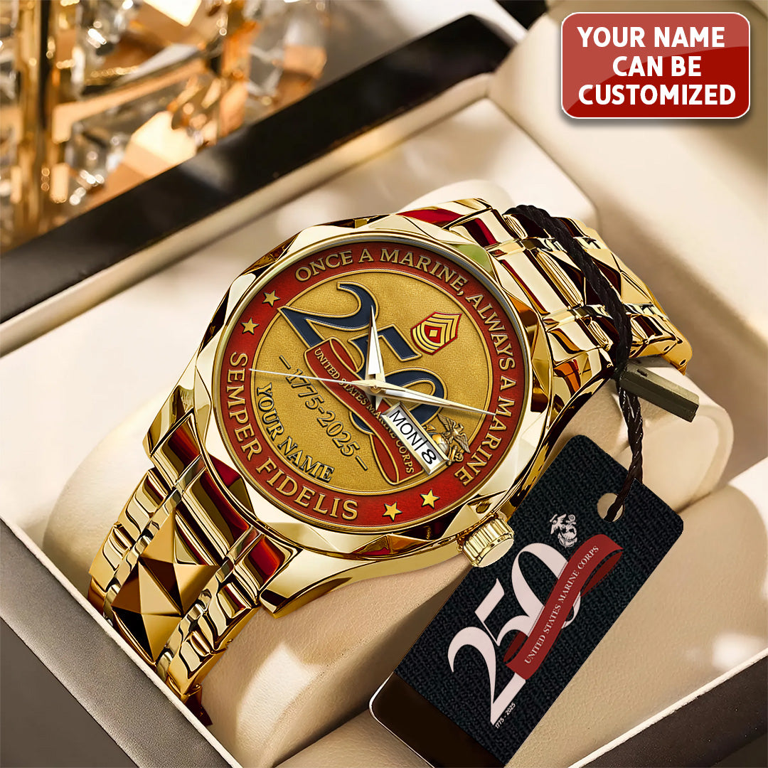 Personalized US Marine Corps Alloy Luxury Quartz Watch – TANTN 15106