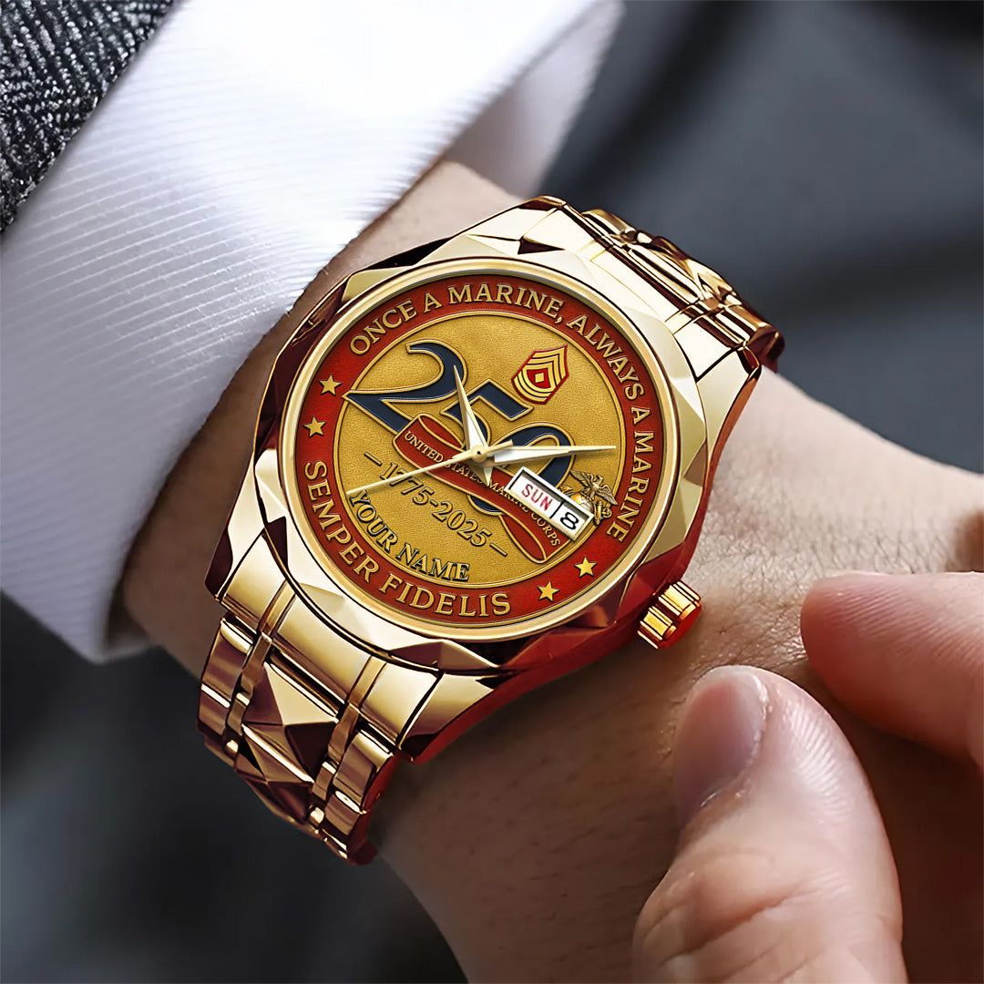 Personalized US Marine Corps Alloy Luxury Quartz Watch – TANTN 15106