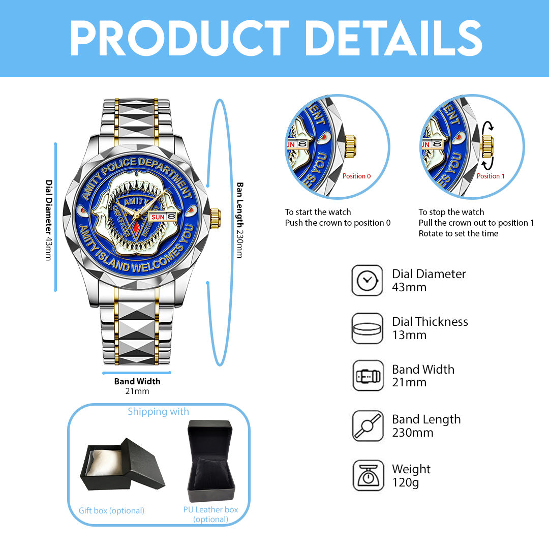 Jaws Alloy Luxury Quartz Watch – TANTN 15335