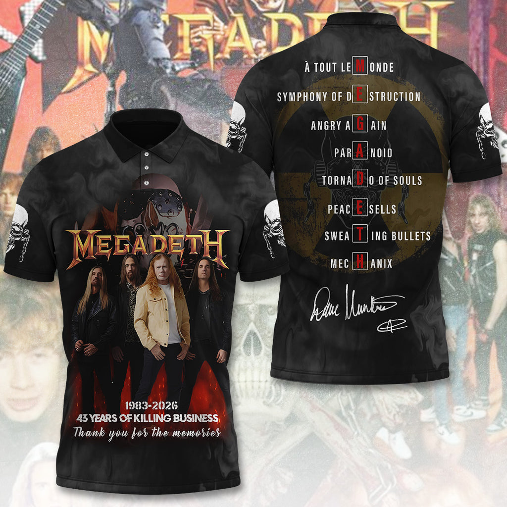 Megadeth 43 Years 3D Apparel – TANTN15454