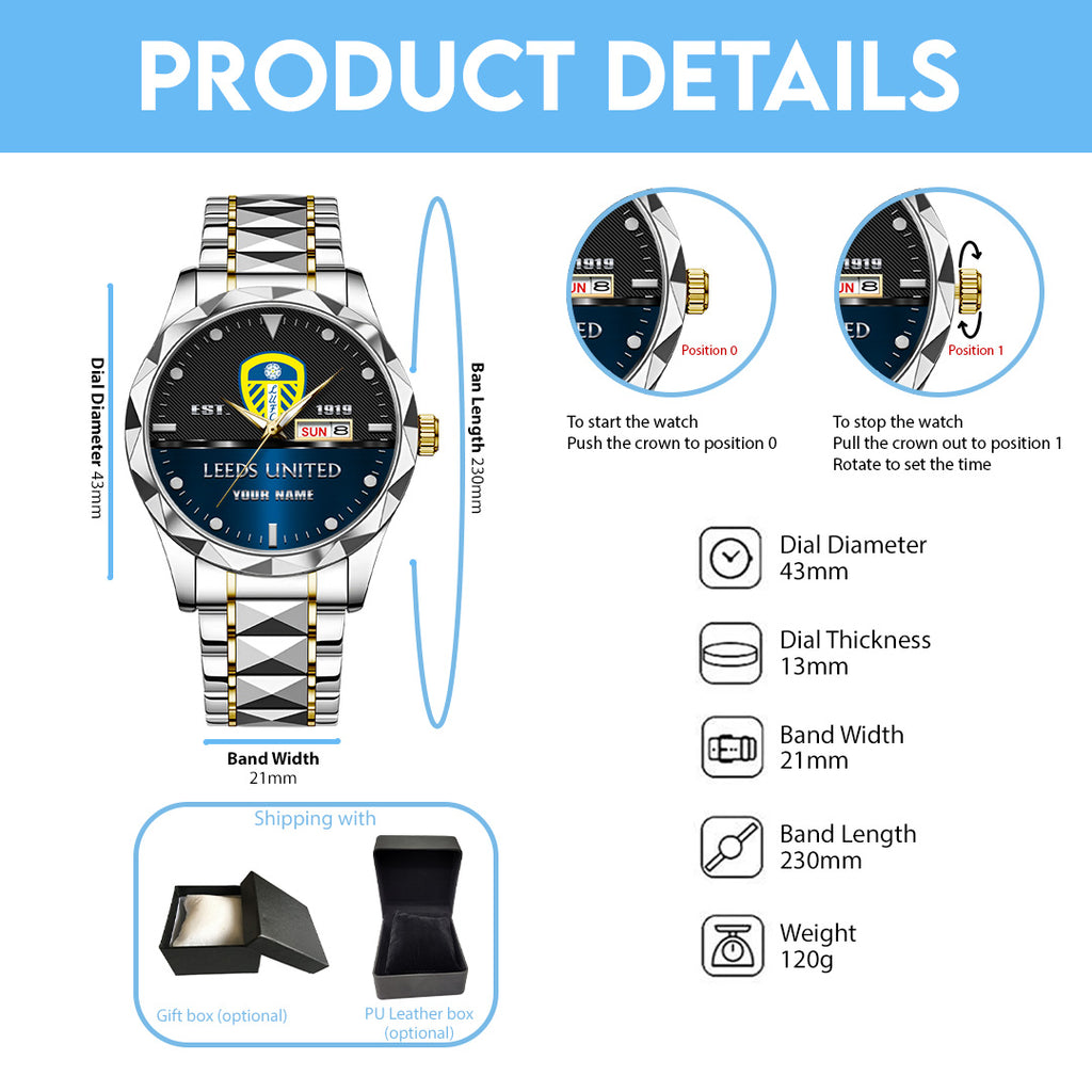 Personalized Leeds United Alloy Luxury Quartz Watch – TANTN15467