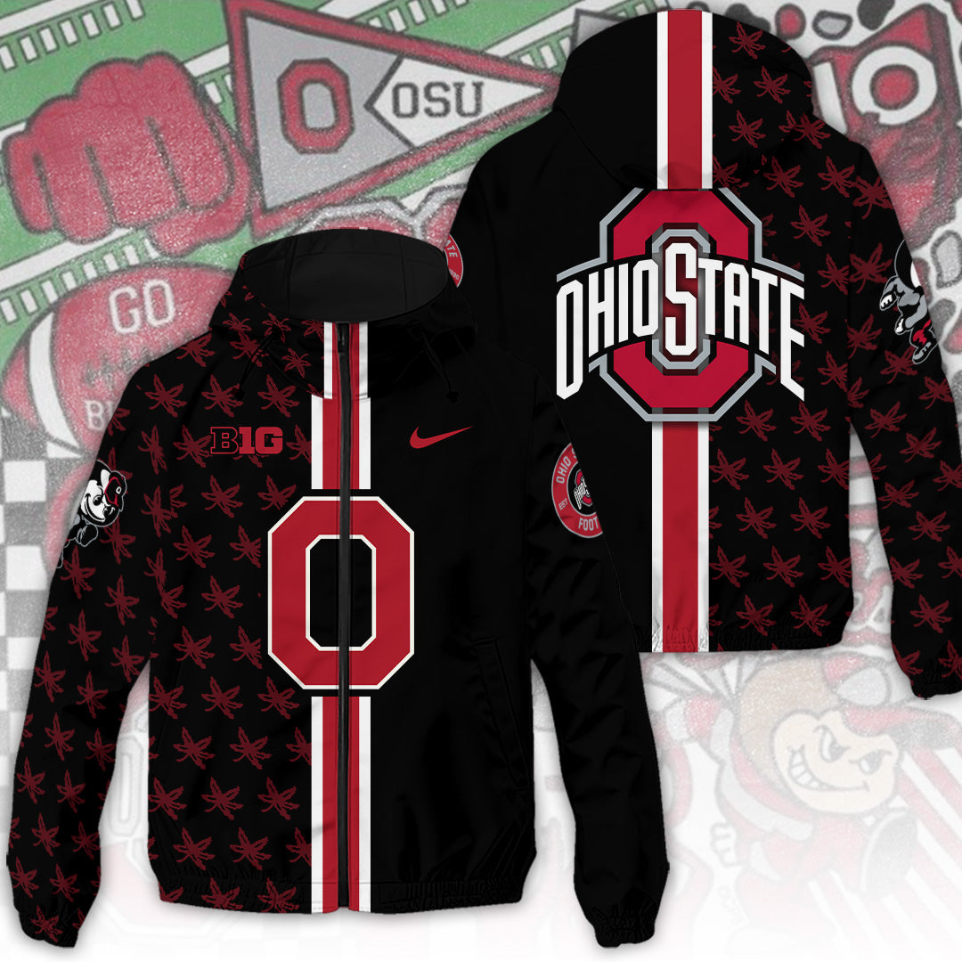 Ohio State Buckeyes Football 3D Windbreaker Jacket – TANTN15633