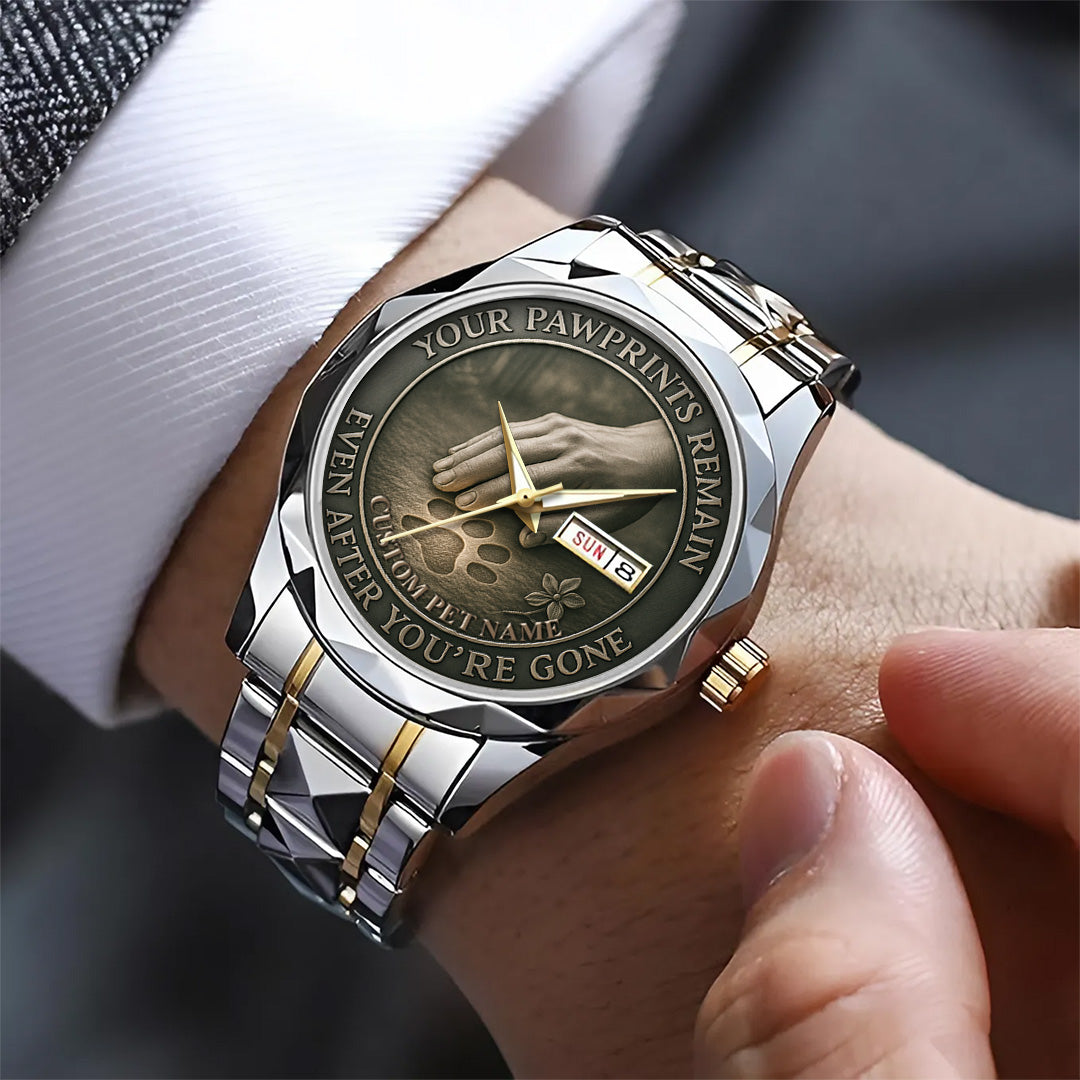 Personalized Your Pawprints Remain Alloy Luxury Quartz Watch – TANTN15861