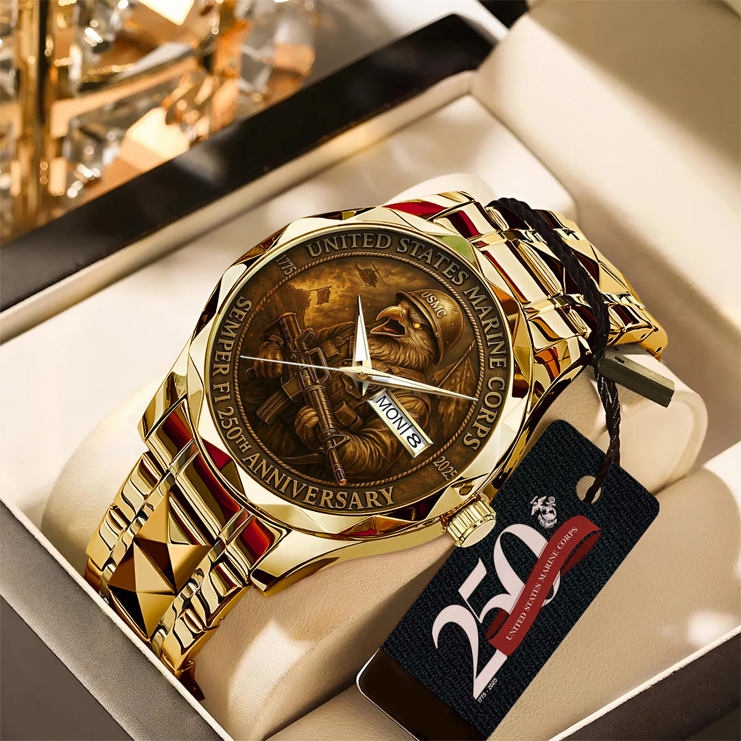 US Marine Corps Alloy Luxury Quartz Watch – TANTN15864