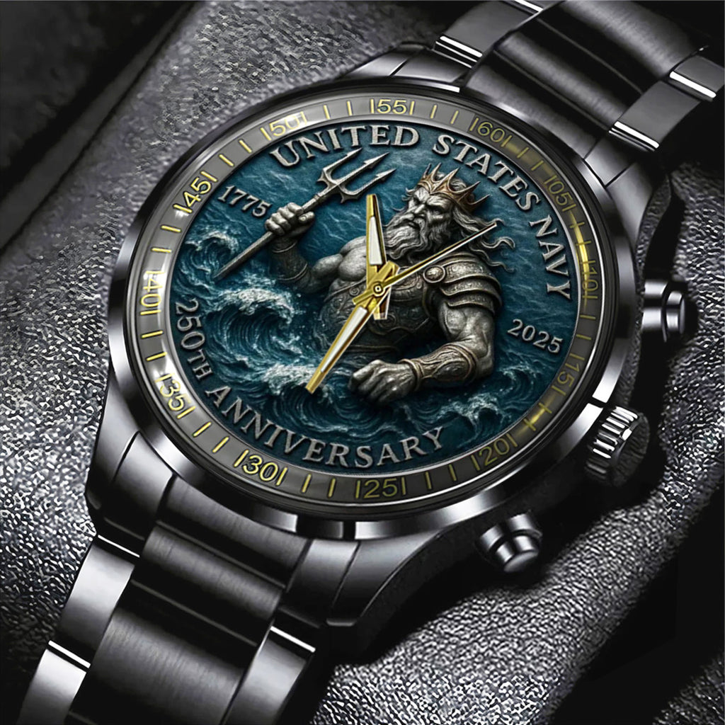 US Navy Black Stainless Steel Watch – TANTN15896