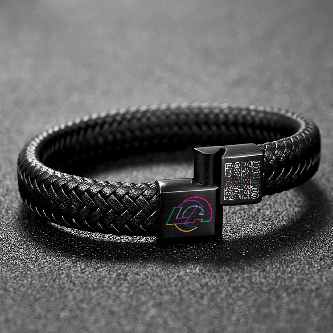 Los Angeles Rams Crucial Catch 2025 Braided Leather Bracelet – TANTN15925