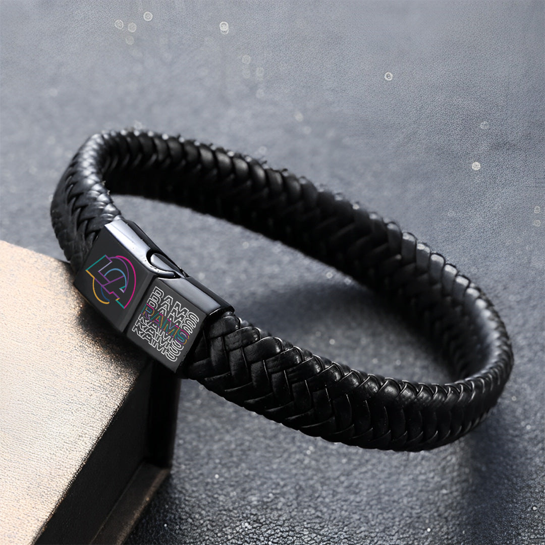 Los Angeles Rams Crucial Catch 2025 Braided Leather Bracelet – TANTN15925