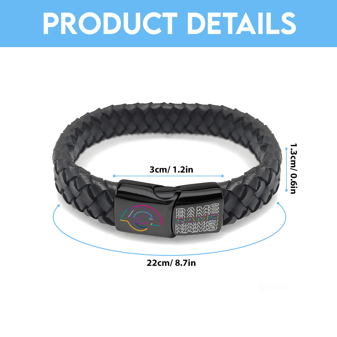 Los Angeles Rams Crucial Catch 2025 Braided Leather Bracelet – TANTN15925