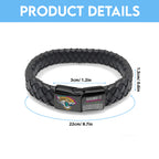 Jacksonville Jaguars Crucial Catch 2025 Braided Leather Bracelet – TANTN15926
