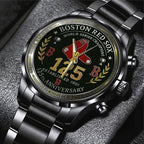 Boston Red Sox 125th Anniversary 2026 Black Stainless Steel Watch – TANTN16070