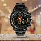 Boston Red Sox 125th Anniversary 2026 Black Stainless Steel Watch – TANTN16070
