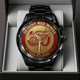 Detroit Red Wings 100th Anniversary 2026 Black Stainless Steel Watch – TANTN16093