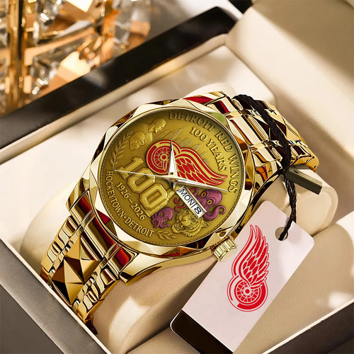 Detroit Red Wings 100th Anniversary 2026 Alloy Luxury Quartz Watch – TANTN16096