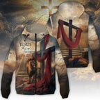 Lion Cross Resurrection Christian 3D Windbreaker Jacket – TANTN16192