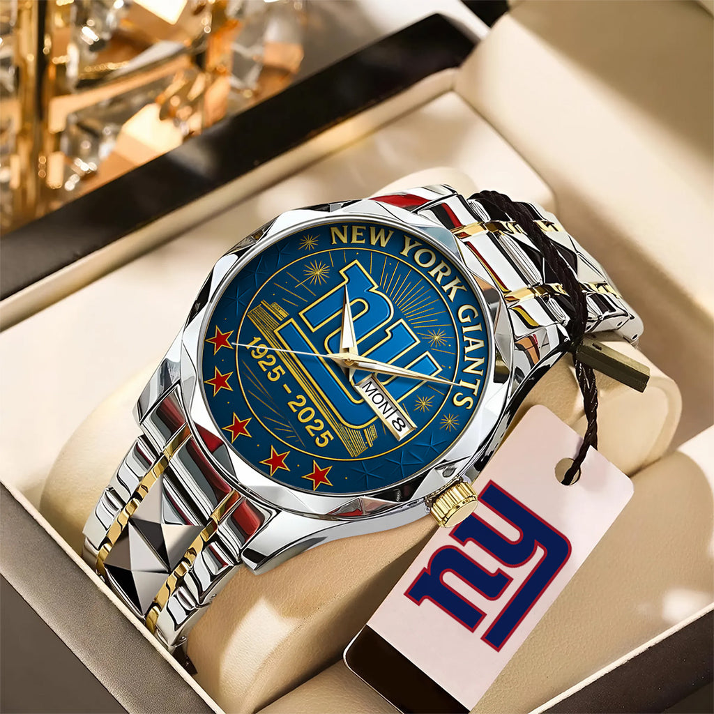 New York Giants 100th Anniversary 2025 Alloy Luxury Quartz Watch – TANTN17178