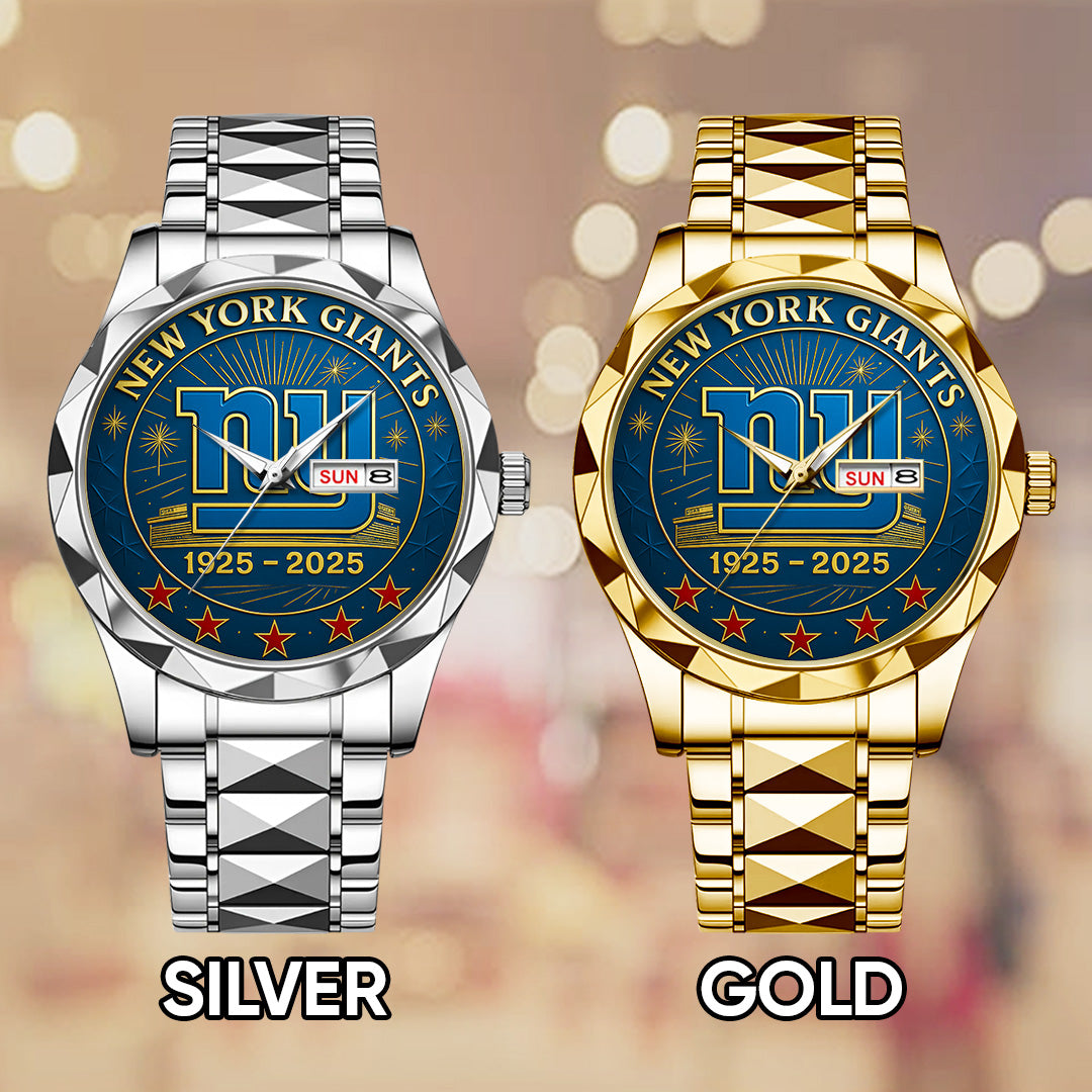 New York Giants 100th Anniversary 2025 Alloy Luxury Quartz Watch – TANTN17178