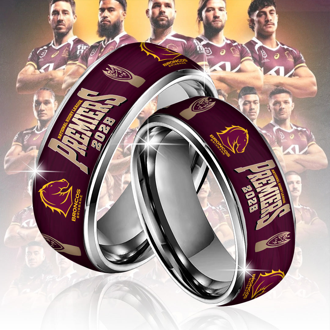 Brisbane Broncos 2025 Premiership Custom Alloy Ring – TANTN17283