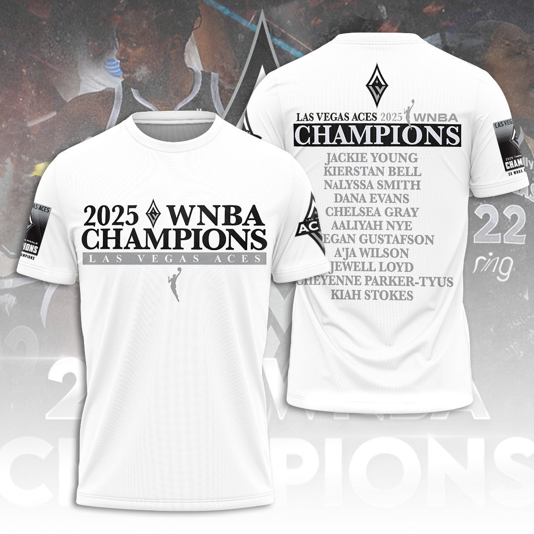 Las Vegas Aces 2025 WNBA Finals Champions 3D Apparel – TANTN17335