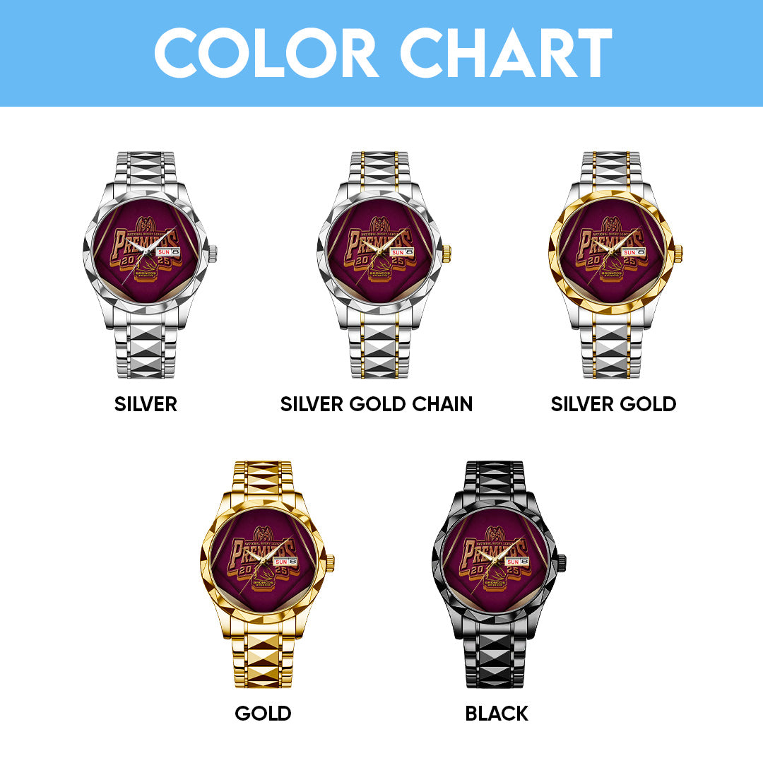 Brisbane Broncos 2025 Premiership Alloy Luxury Quartz Watch – TANTN17397