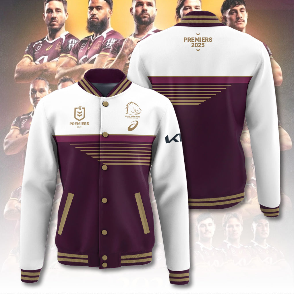 Brisbane Broncos 2025 Premiership Varsity Jacket – TANTN17439